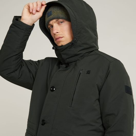 Show details for G-STAR MEN'S VODAN PADDED HOODED JACKET IN ASFALT 3 - FanPoint Picture of G-STAR MEN'S VODAN PADDED HOODED JACKET IN ASFALT 3