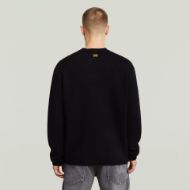 Picture of G-STAR MEN'S G LOGO RELAXED R KNITTED SWEATER IN BLACK 3