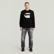 Picture of G-STAR MEN'S G LOGO RELAXED R KNITTED SWEATER IN BLACK 5