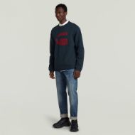 Picture of G-STAR MEN'S G LOGO RELAXED R KNITTED SWEATER IN DARK BLUE 3