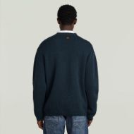 Picture of G-STAR MEN'S G LOGO RELAXED R KNITTED SWEATER IN DARK BLUE 2