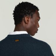 Picture of G-STAR MEN'S G LOGO RELAXED R KNITTED SWEATER IN DARK BLUE 4