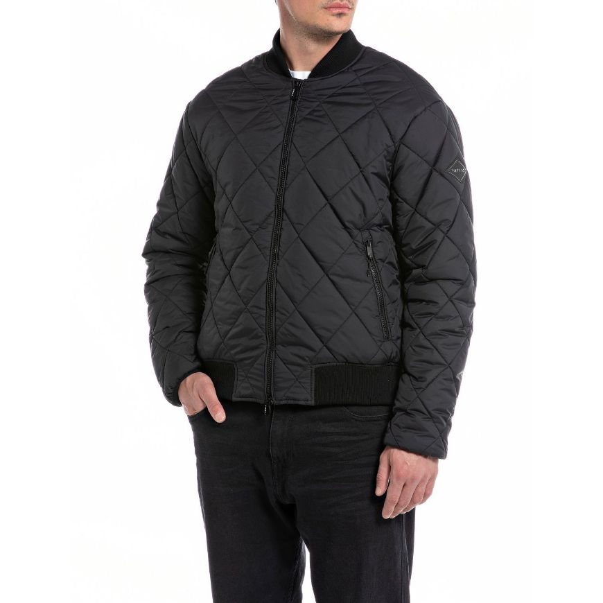 Снимка на REPLAY МЪЖКО ЯКЕ PADDED BOMBER JACKET В ЧЕРНО