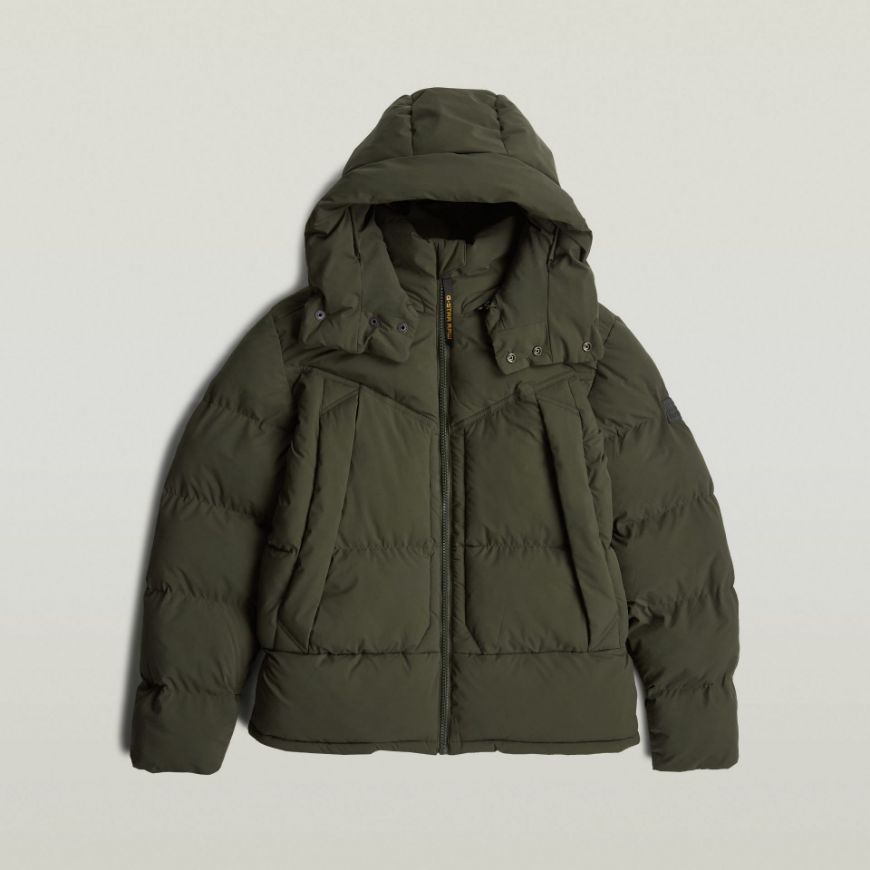 Picture of G-STAR MEN'S G- WHISTLER PADDED HOODED JACKET 2.0 IN ASFALT