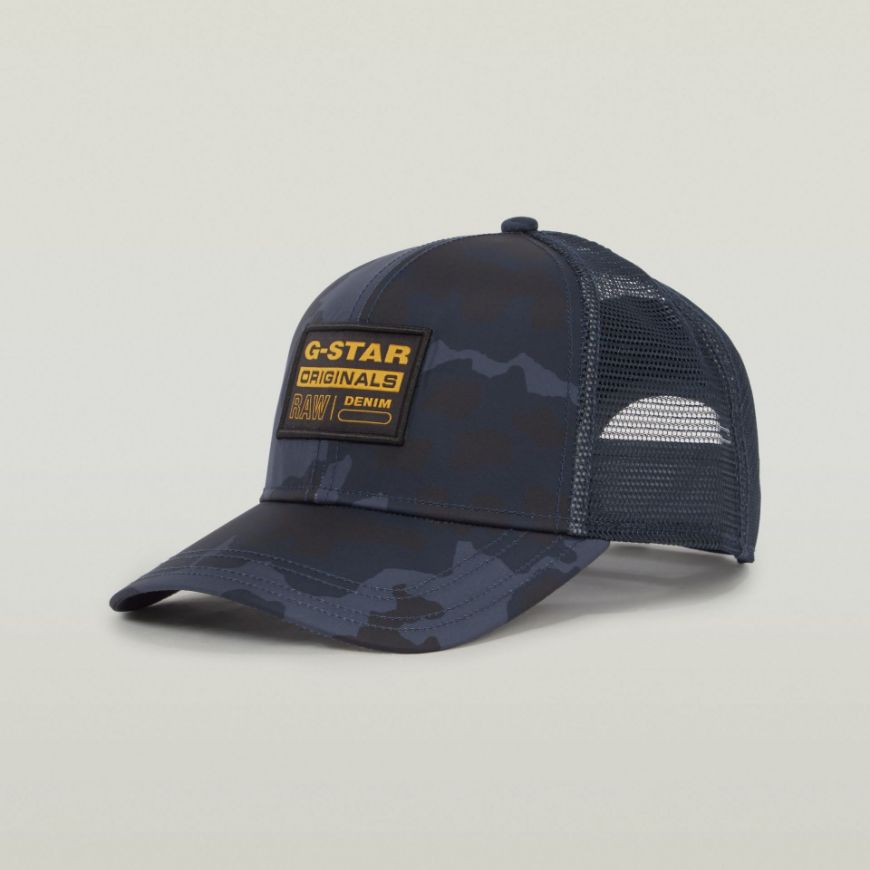 Picture of G-STAR MEN'S BASEBALL TRUCKER CAP IN INDIA INK FOREST CAMO