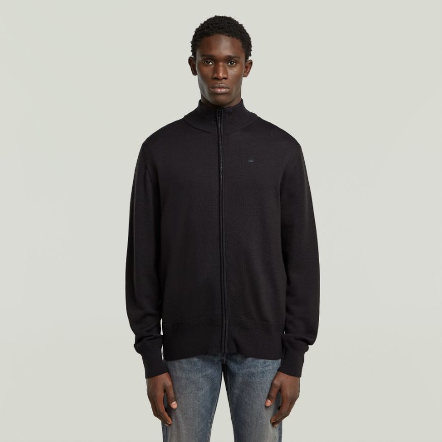 Снимка на G-STAR МЪЖКА ЖИЛЕТКА PREMIUM CORE FULL ZIP KNITTED SWEATER В ЧЕРНО