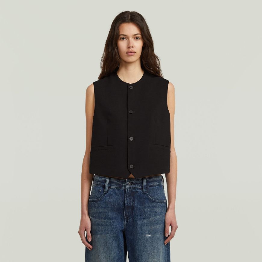 Снимка на G-STAR ДАМСКА ЖИЛЕТКА WAISTCOAT В ЧЕРНО