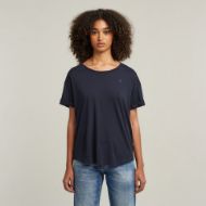 Picture of G-STAR WOMEN'S ROLLED UP SLEEVE BOYFRIEND T-SHIRT IN OSAKA BLUE 1