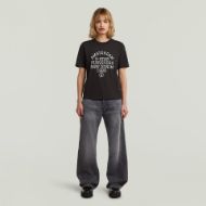 Picture of G-STAR WOMEN'S TEXT GR TOP IN DK BLACK 3
