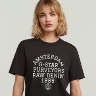 Picture of G-STAR WOMEN'S TEXT GR TOP IN DK BLACK 4