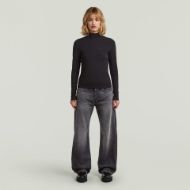 Picture of G-STAR WOMEN'S MOCK SLIM TOP IN DK BLACK 3