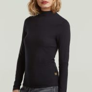 Picture of G-STAR WOMEN'S MOCK SLIM TOP IN DK BLACK 4
