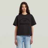 Picture of G-STAR WOMEN'S MULTI GR RELAXED T-SHIRT IN DK BLACK 1