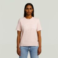 Picture of G-STAR WOMEN'S TEXT GR TOP IN SILVER PEONY 1