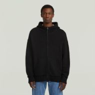 Picture of G-STAR MEN'S HEAVY FULL ZIP HOODED CARDIGAN IN DK BLACK 1