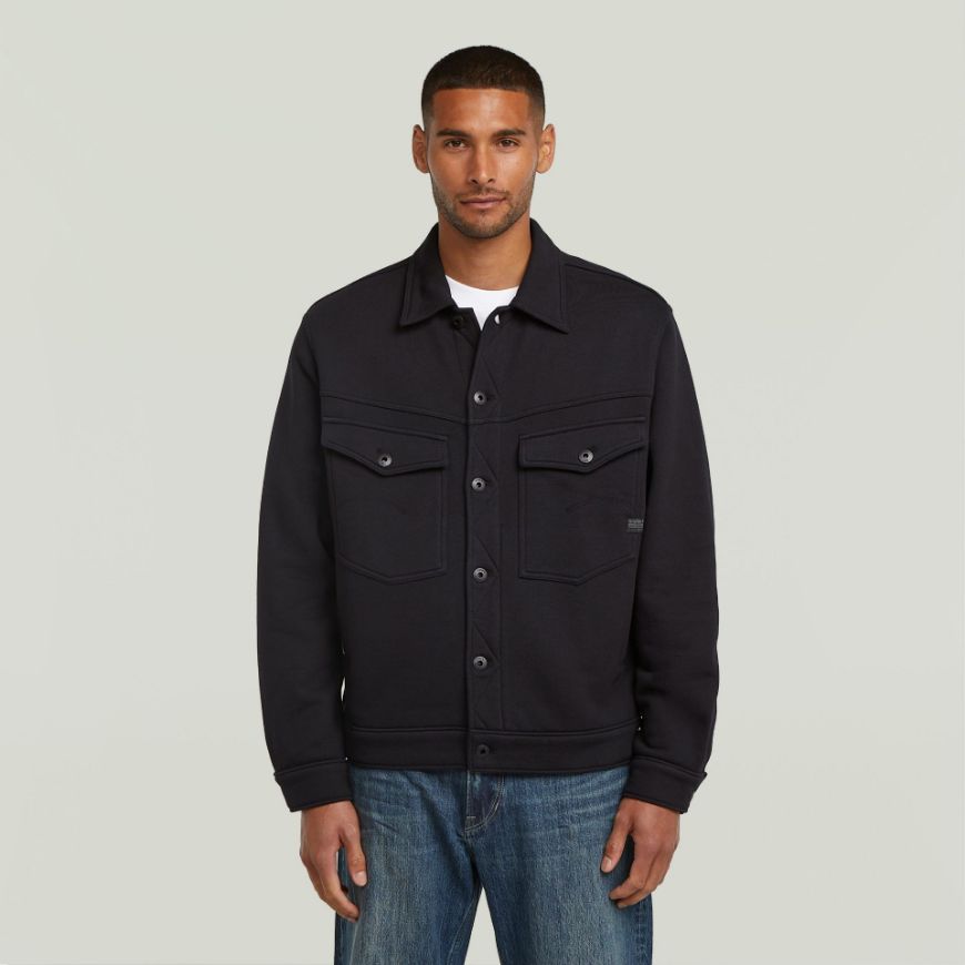 Picture of G-STAR MEN'S DAKOTA SWEAT JACKET IN DK BLACK