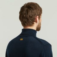 Picture of G-STAR MEN'S PREMIUM CORE TURTLE KNITTED SWEATER IN DARK BLUE 4