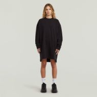 Picture of G-STAR WOMEN'S BIKER ZIP SWEAT DRESS IN DK BLACK 1