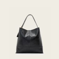 Picture of ALLSAINTS WOMEN'S ASHA EEL SHOULDER BAG IN BLACK 1