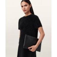 Picture of ALLSAINTS WOMEN'S BETTINA EEL CLUTCH BAG IN BLACK 6