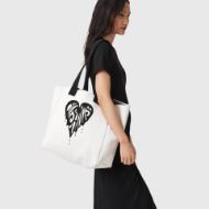 Picture of ALLSAINTS WOMEN'S IZZY HEART KNIT TOTE BAG IN WHITE 6
