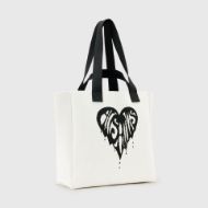 Picture of ALLSAINTS WOMEN'S IZZY HEART KNIT TOTE BAG IN WHITE 2