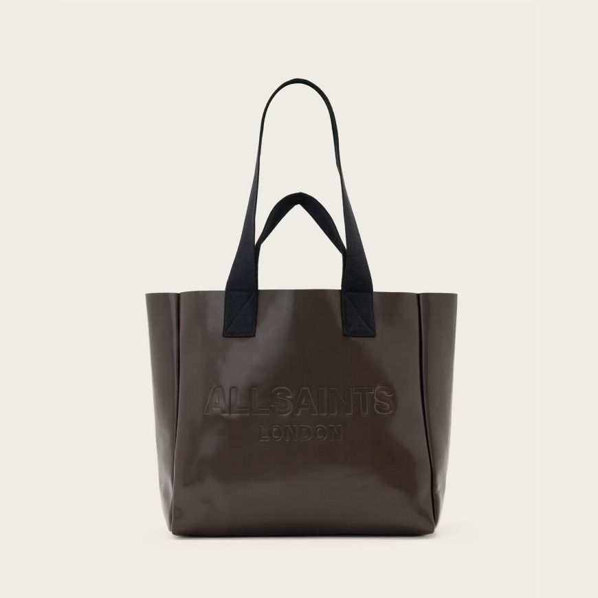 Picture of ALLSAINTS WOMEN'S IZZY LEATHER TOTE BAG IN FANGO BROWN