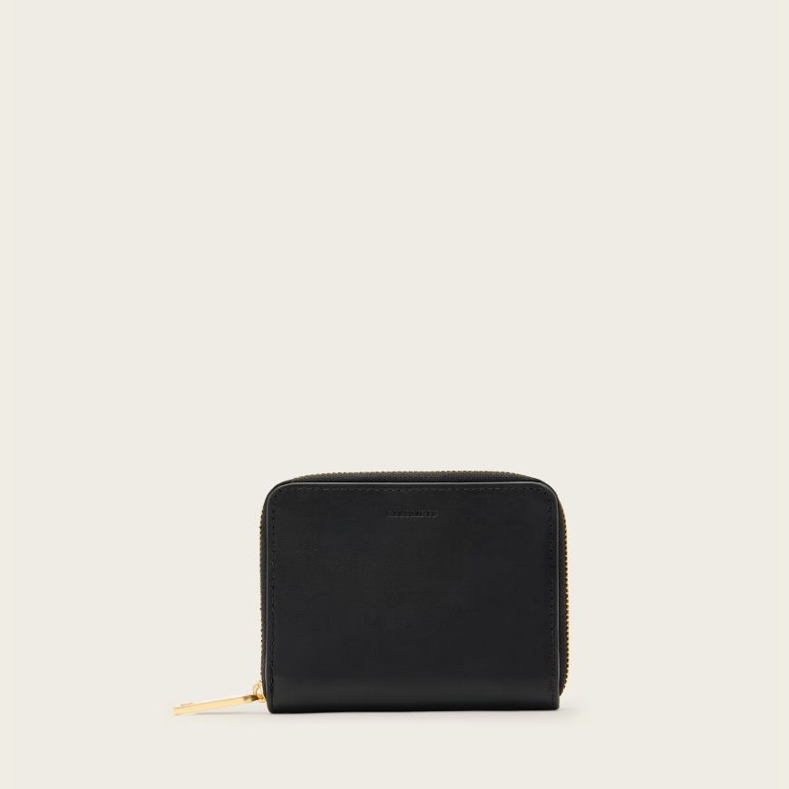 Picture of ALLSAINTS WOMEN'S LENA HEX ZIP WALLET WALLET IN BLACK