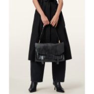 Picture of ALLSAINTS WOMEN'S URSA EEL SATCHEL BAG IN BLACK 7