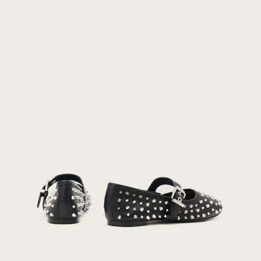 Show details for ALLSAINTS WOMEN'S HOLLY STUD SHOE IN BLACK 3 - FanPoint Picture of ALLSAINTS WOMEN'S HOLLY STUD SHOE IN BLACK 3