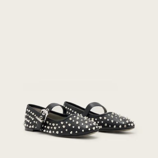Show details for ALLSAINTS WOMEN'S HOLLY STUD SHOE IN BLACK 2 - FanPoint Picture of ALLSAINTS WOMEN'S HOLLY STUD SHOE IN BLACK 2