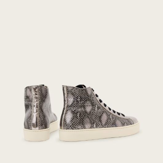 Show details for ALLSAINTS WOMEN'S TANA MET HIGH TOP IN SILVER/BLACK 3 - FanPoint Picture of ALLSAINTS WOMEN'S TANA MET HIGH TOP IN SILVER/BLACK 3