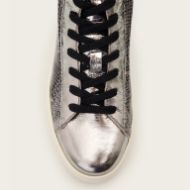 Picture of ALLSAINTS WOMEN'S TANA MET HIGH TOP IN SILVER/BLACK 5