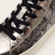 Picture of ALLSAINTS WOMEN'S TANA MET HIGH TOP IN SILVER/BLACK 4