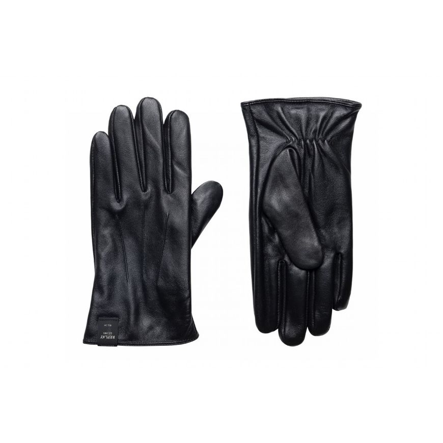 Picture of REPLAY MEN'S SHEEP LEATHER GLOVES IN BLACK