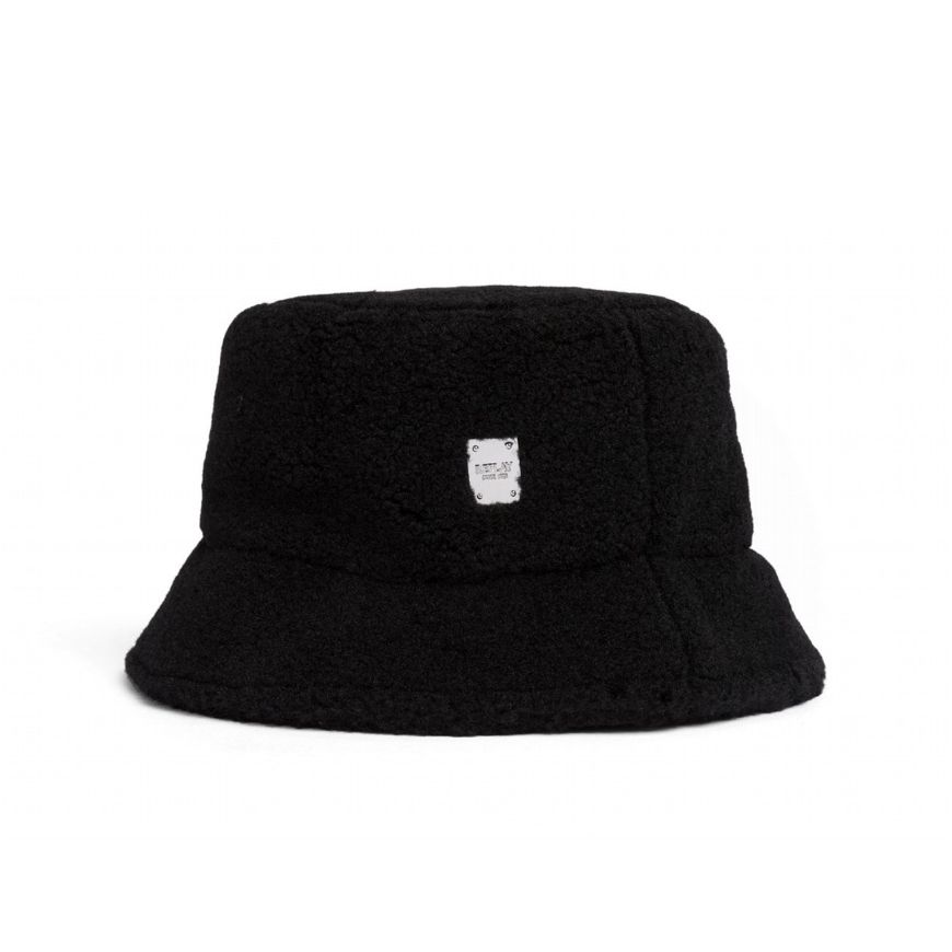 Picture of REPLAY WOMEN'S TEDDY ECO FUR BUCKET HAT IN BLACK