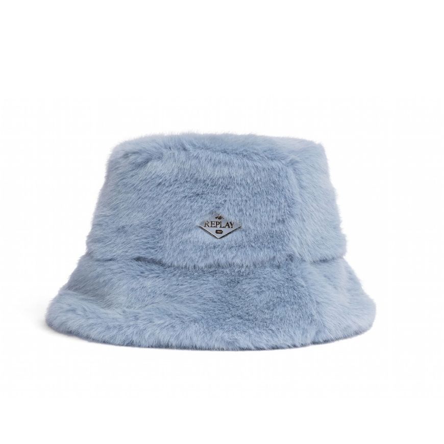 Picture of REPLAY WOMEN'S FAUX FUR BUCKET HAT IN ENDLESS SKY