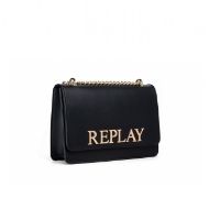 Picture of REPLAY WOMEN'S CROSSBODY BAG WITH LOGO IN SUN BLACK 2