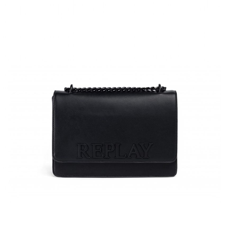 Picture of REPLAY WOMEN'S CROSSBODY BAG WITH LOGO IN GRANITE GRAY