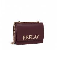 Picture of REPLAY WOMEN'S CROSSBODY BAG WITH LOGO IN HUCKLEBERRY 2