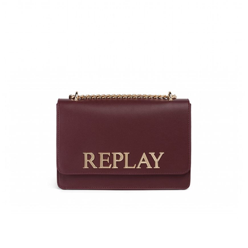 Picture of REPLAY WOMEN'S CROSSBODY BAG WITH LOGO IN HUCKLEBERRY