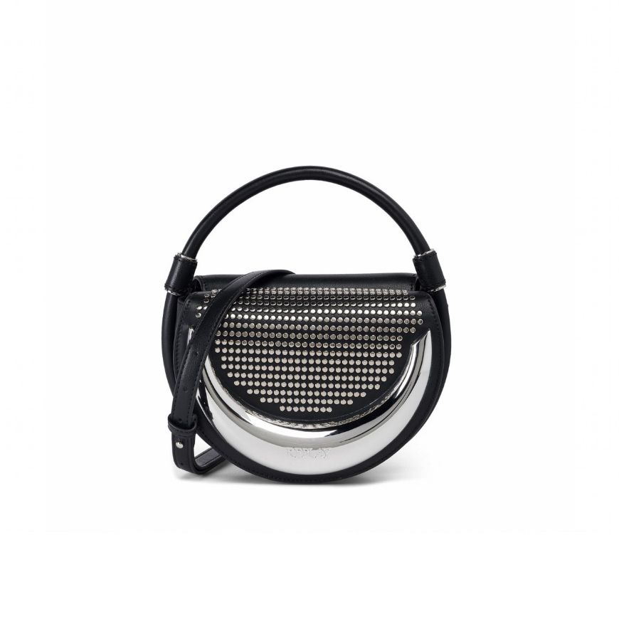 Picture of REPLAY WOMEN'S STUDDED CROSSBODY BAG IN BLACK