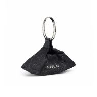Picture of REPLAY WOMEN'S BAG IN HAMMERED DENIM WITH PEARLS ON THE STRAP IN WASHED BLACK 4