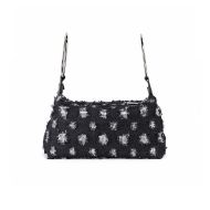 Picture of REPLAY WOMEN'S BAG IN DENIM WITH METAL MESH IN WASHED BLACK 3