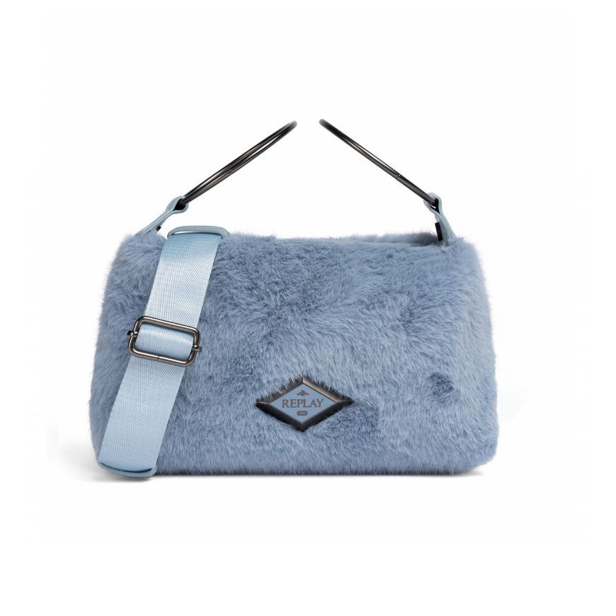 Picture of REPLAY WOMEN'S BAG IN FAUX FUR IN ENDLESS SKY