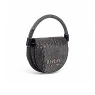 Picture of REPLAY WOMEN'S DENIM CROSSBODY BAG IN WASHED BLACK 2