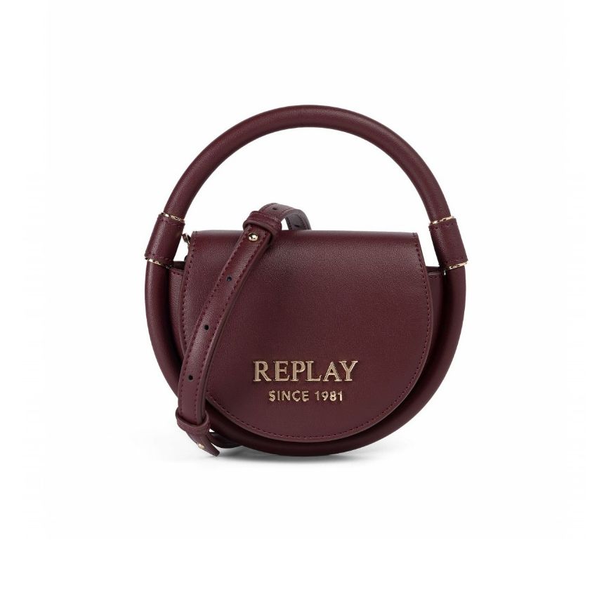 Picture of REPLAY WOMEN'S CROSSBODY BAG WITH LETTERING IN HUCKLEBERRY