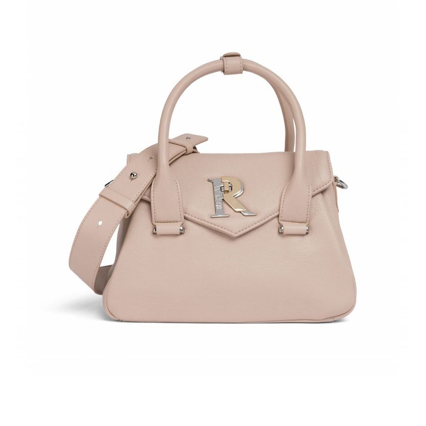 Picture of REPLAY WOMEN'S SMALL HAMMERED PU BAG WITH R BUCKLE IN MOON LIGHT