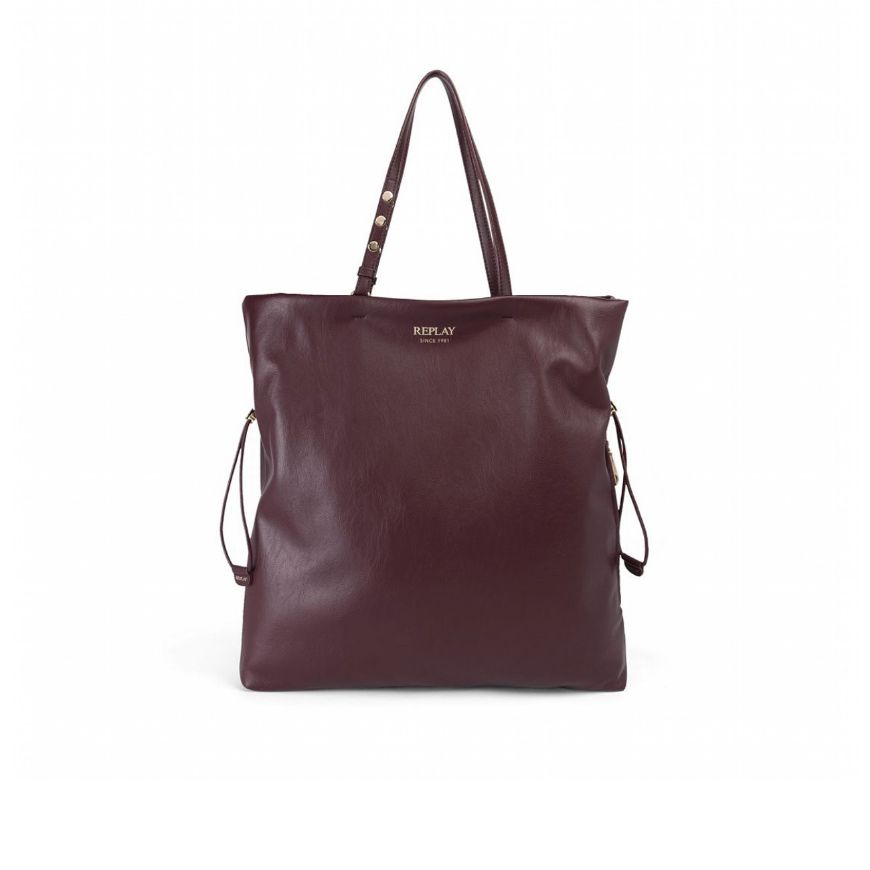 Picture of REPLAY WOMEN'S SOLID-COLOURED SHOPPER BAG IN HUCKLEBERRY