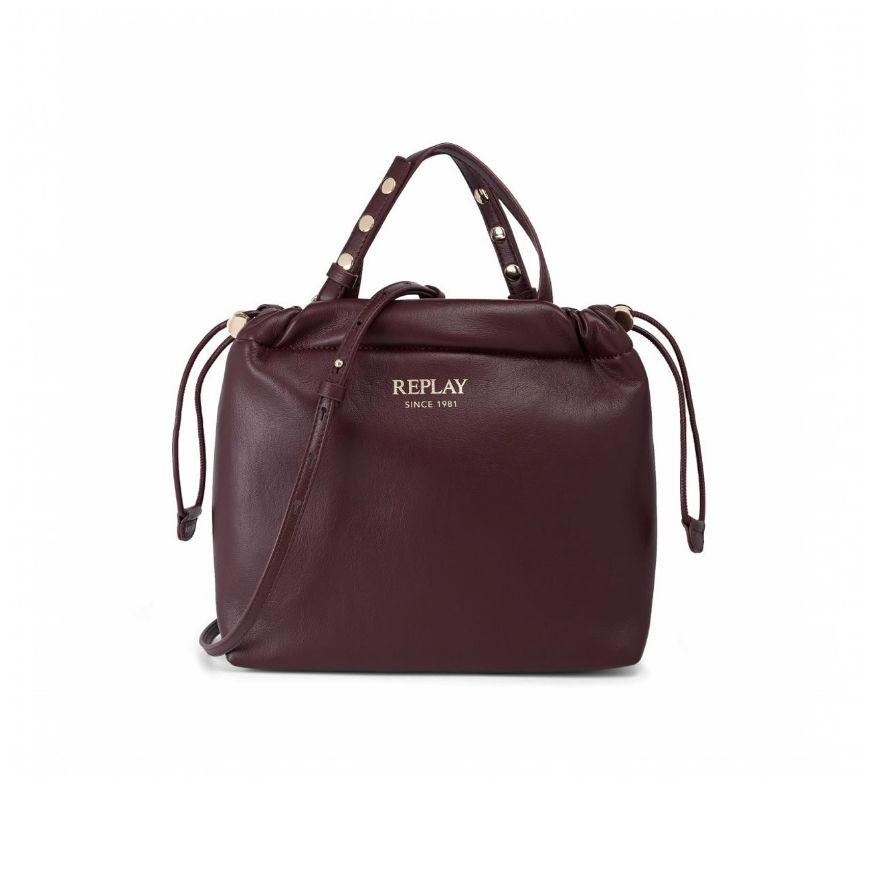 Picture of REPLAY WOMEN'S SOLID-COLOURED SMALL SHOPPER BAG IN HUCKLEBERRY